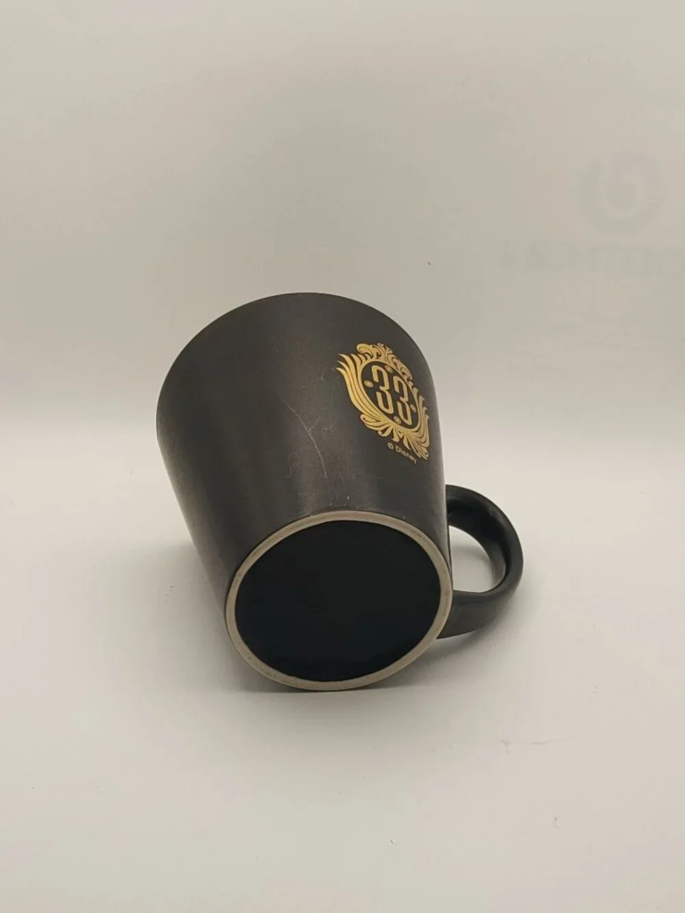 Disney Club 33 Black Gold Logo Ceramic Mug 12oz Coffee Tea Collectible